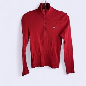 Red Long Sleeve Polo Shirt